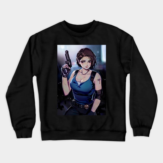 Jill Valentine Crewneck Sweatshirt by dat_cravat